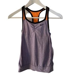 Nike Dri Fit Racer Back Women’s Tank Top Size Medium Purple Orange Performance